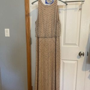 Adrianna Papell Art Deco Halter Dress Size 8 Petite
